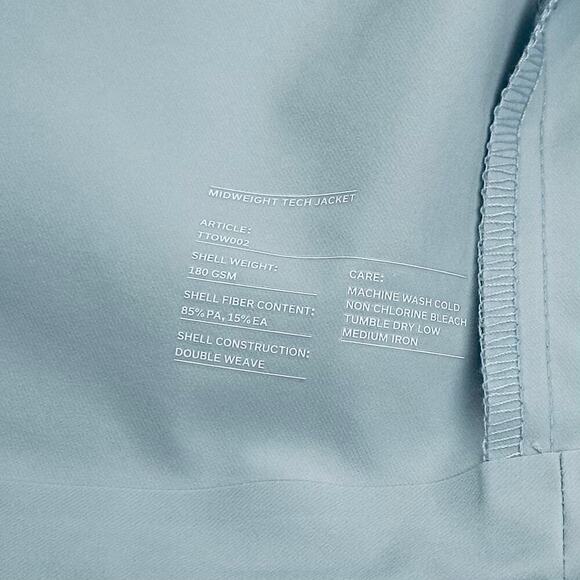 Ten Thousand Men's XXL Light Grey Water Repellant Midweight Hooded Tech Jacket - Picture 11 of 16